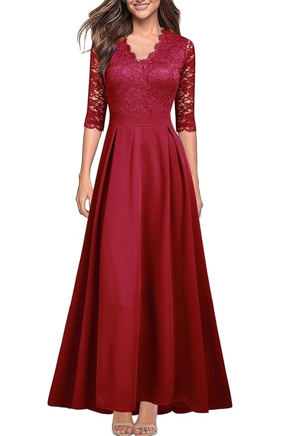 REPHYLLIS Women's Halter Lace Tie Formal Bridesmaid Wedding Long Dress